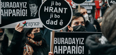 Verlangen Gerechtigkeit: Demonstrierende am Mittwoch in Istanbul