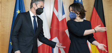 US-Außenminister Antony Blinken mit Amtskollegin Annalena Baerbo...