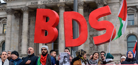 Protest gegen den Beschluss des Bundestages zur Ächtung der BDS-...