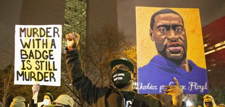 Demo gegen Rassismus und Polizeigewalt in Minneapolis am 9. Apri