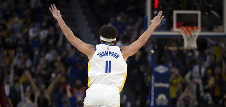 Dann kam der Dunk: Klay Thompson, San Francisco, 10. Januar (Ort...