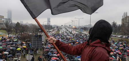 Demonstration gegen die Pläne zum Lithiumabbau im Jadar-Tal (Bel... Demonstration gegen die Pläne zum Lithiumabbau im Jadar-Tal (Bel...