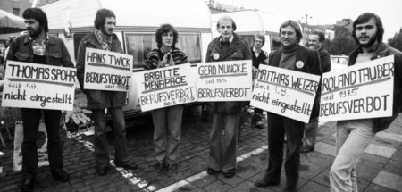Protest von Berufsverbotsbetroffenen (Hannover, 7.10.1978)