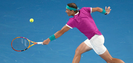 Vorläufig der Größte aller Zeiten: am Netz Rafael Nadal