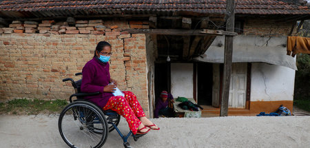 In einem Camp für Leprakranke (Kathmandu/Nepal, 27.1.2022)