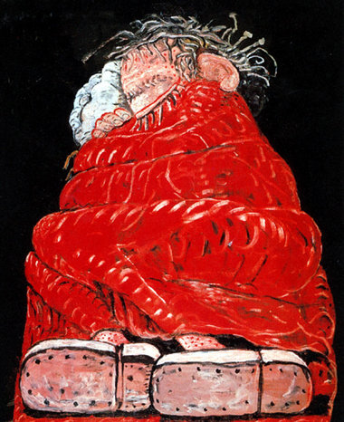 Schlafen, 1977 gemalt von Philip Guston (1913 – 1980), Privatsam...