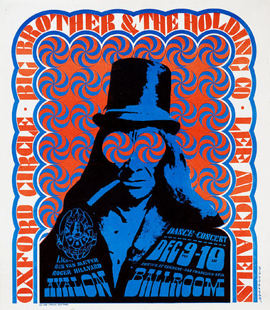 Victor Moscoso: Konzertposter »Top Hat« für Big Brother Holding ...