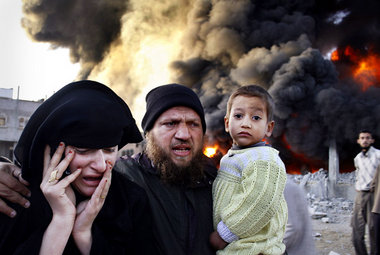 Sonntag in Rafah, südlicher Gazastreifen: Eine palästinensische ...