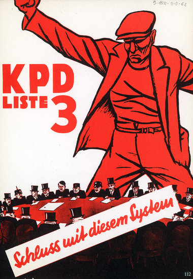 Plakat zu den Reichstagswahlen 1932