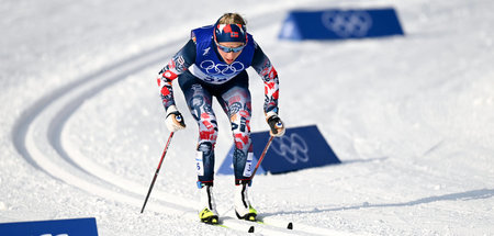 Ausnahmeerscheinung: Therese Johaug beim Lauf über zehn Kilomete...