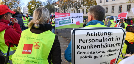 Protest von Klinikpersonal in Potsdam (21.10.2021)
