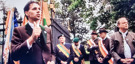 Heute Kopf hinter rechten Coronademos: Martin Rutter (1. v. l.) ...