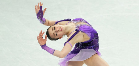 Die russische Eiskunstläuferin Kamila Walijewa auf der Olympiade...