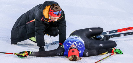 Wer hätte es gedacht: Victoria Carl (r.) und Katharina Hennig ho... Wer hätte es gedacht: Victoria Carl (r.) und Katharina Hennig ho...