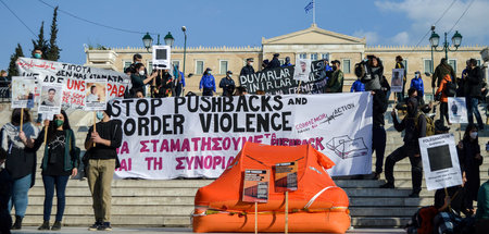 Proteste gegen illegale Pushbacks und das menschenverachtende EU...