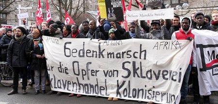 9. Gedenkmarsch zur Erinnerung an die afrikanischen Opfer von Sk...