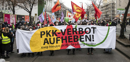 Protest in Berlin gegen die Kriminalisierung der PKK (27.11.2021...