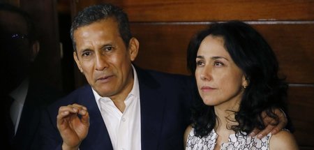 Exstaatschef Ollanta Humala mit seiner Ehefrau Nadine Heredia (3
