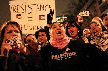 Protest gegen Israels Krieg im Gazastreifen, Paris am 30. Dezemb