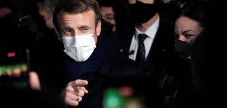 Läuft bei ihm derzeit: Frankreichs Staatschef Macron in Tende (1...