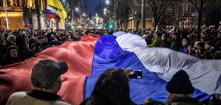 Prorussische Demonstration in Serbien (Belgrad, 4.3.2022)