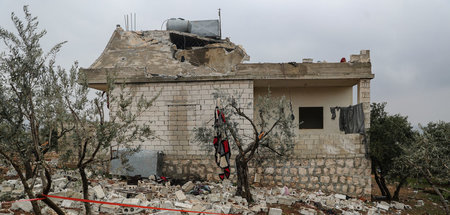 Das Haus, in dem Al-Kuraschi von US-Kräften in der syrischen Pro