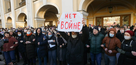Laut Umfragen in der Minderheit: Protest gegen den Krieg in der ...