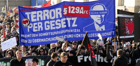 Protest gegen Einschränkung der Grundrechte durch die Terrorpara...