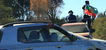 Proteste von Mapuche anlässlich des Besuchs der neuen Innenminis...