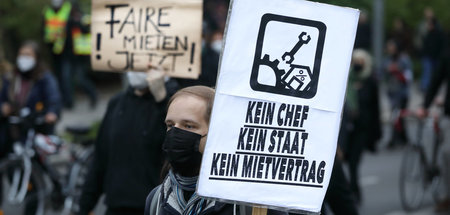 Demonstration im Wedding am Vorabend des 1. Mai 2021