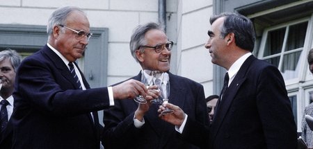 Lange geplant, 1990 umgesetzt – Bundeskanzler Helmut Kohl, DDR-F...