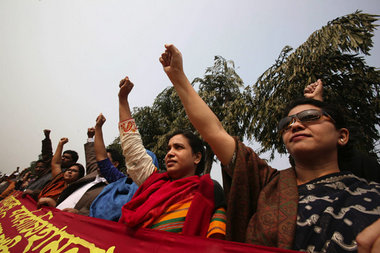 Politisch aktive Frauen – in Bangladesch keine Seltenheit. Hier ...