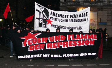 500 Menschen demonstrierten am 12. Dezember in Berlin ihre Solid...