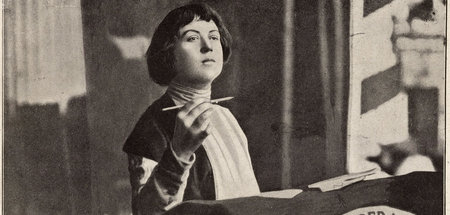 Alexandra Kollontai als Vorsitzende der Kommunistischen Frauenin...