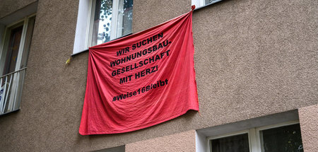 Protest gegen steigende Mieten in Berlin-Neukölln