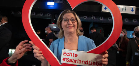 Sonntag in Saarbrücken: Die künftige Ministerpräsidentin Anke Re...