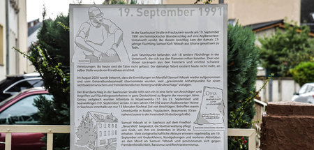 Gedenktafel für Samuel Kofi Yeboah in Saarlouis