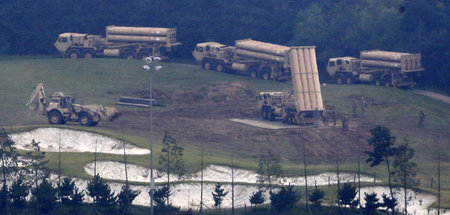 Militarisiert: US-Raketenabwehrsystem THAAD in Seongju, Republik... Militarisiert: US-Raketenabwehrsystem THAAD in Seongju, Republik...