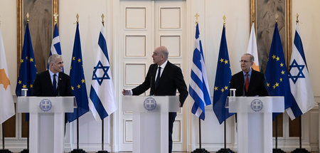 Das neue Dreierbündnis aus Griechenland, Israel und Zypern, hier...