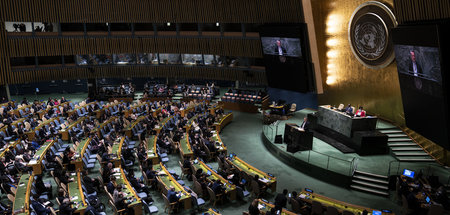 Die UN-Generalversammlung entscheidet über die Suspendierung der...
