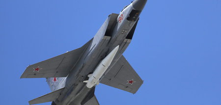 MiG-31 Abfangjäger der russischen Luftwaffe mit einer ballistisc