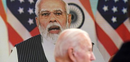 US-Präsident Joseph Biden und Indiens Premier Narendra Modi beim... US-Präsident Joseph Biden und Indiens Premier Narendra Modi beim...