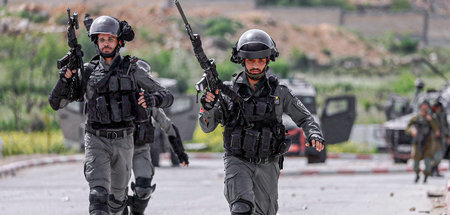 Israelische Soldaten am Montag in der Nähe von Bethlehem