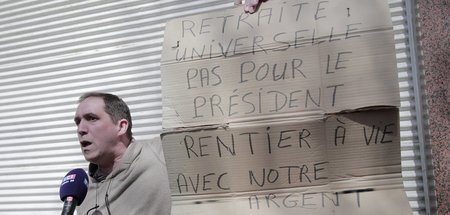 Politikum Altersvorsorge, Protestierer mit klarer Meinung: »Rent...