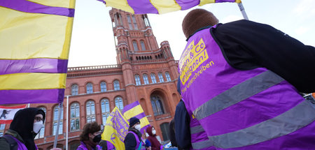Wollen mitmischen: Protestkundgebung von »Deutsche Wohnen und Co...