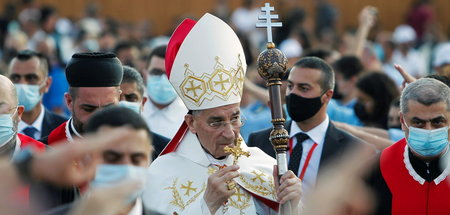 Der maronitische Patriarch, Bechara Rai, bei einer Gedenkveranst...
