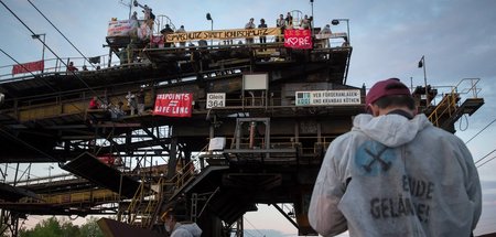 »Ende Gelände«-Blockade des Braunkohletagebaus von Vattenfall in...