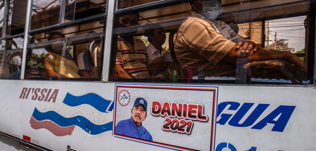 Den Wahlsieg der FSLN von Präsident Ortega im vergangenen Jahr e...
