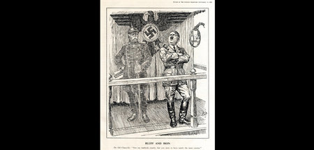 Eine Linie von Bismarck zu Hitler – Karikatur aus dem britischen...