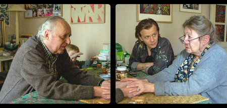 Stumm in der Stube: Dario Argento (l.), Françoise Lebrun (r.) un...